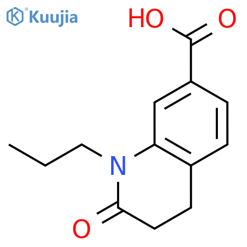 7-Quinolinecarboxylic acid, 1,2,3,4-tetrahydro-2-oxo-1-propyl- structure