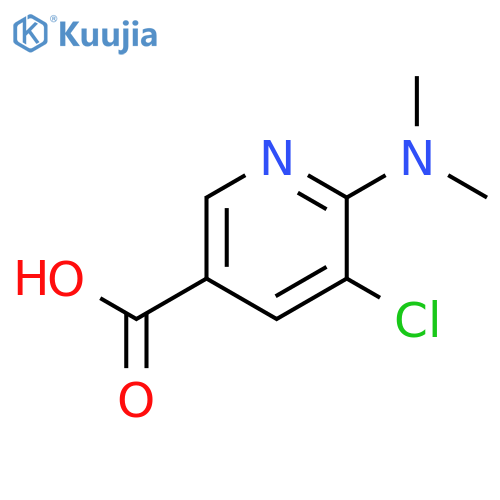 5-chloro-6-(dimethylamino)pyridine-3-carboxylic acid structure