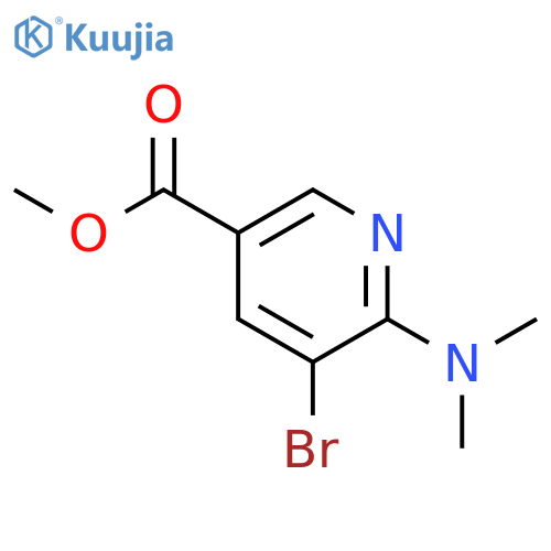 3-Pyridinecarboxylic acid, 5-bromo-6-(dimethylamino)-, methyl ester structure