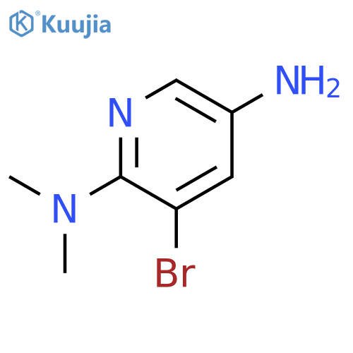 5-Amino-3-bromo-2-(N,N-dimethylamino)pyridine structure