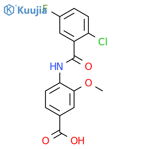 Benzoic acid, 4-[(2-chloro-5-fluorobenzoyl)amino]-3-methoxy- structure