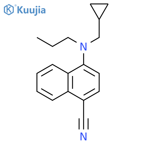 1-NAPHTHALENECARBONITRILE, 4-[(CYCLOPROPYLMETHYL)PROPYLAMINO]- structure