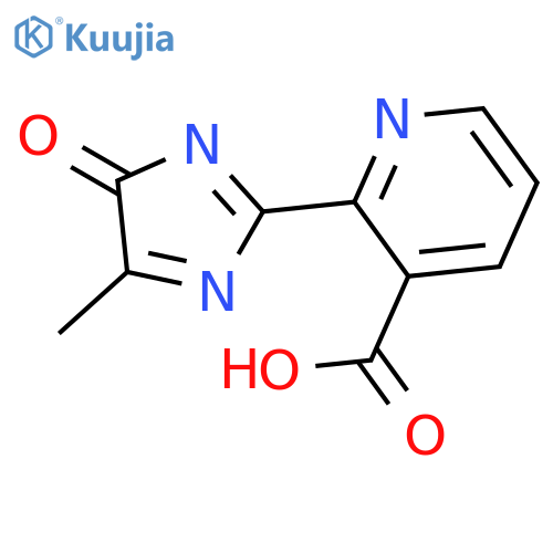 3-Pyridinecarboxylicacid, 2-(5-methyl-4-oxo-4H-imidazol-2-yl)- structure