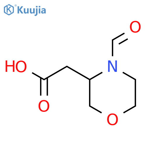 2-(4-formylmorpholin-3-yl)acetic acid structure