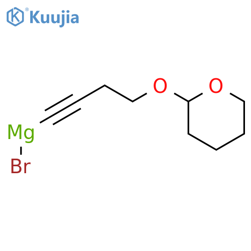 Magnesium, bromo[4-[(tetrahydro-2H-pyran-2-yl)oxy]-1-butynyl]- structure