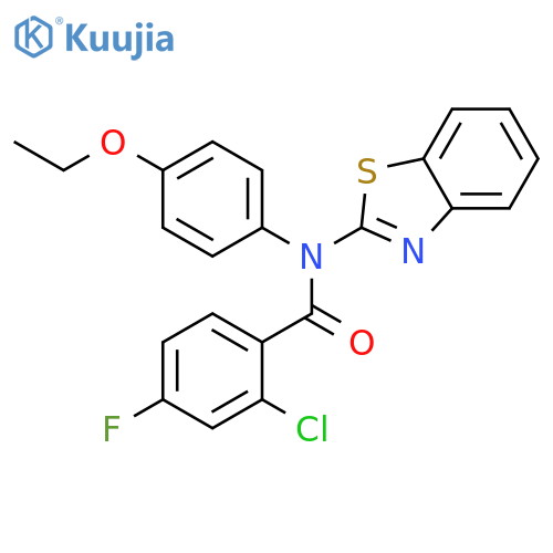 BENZAMIDE, N-2-BENZOTHIAZOLYL-2-CHLORO-N-(4-ETHOXYPHENYL)-4-FLUORO- structure