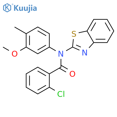 BENZAMIDE, N-2-BENZOTHIAZOLYL-2-CHLORO-N-(3-METHOXY-4-METHYLPHENYL)- structure