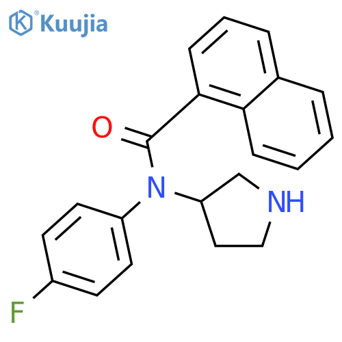 1-NAPHTHALENECARBOXAMIDE, N-(4-FLUOROPHENYL)-N-3-PYRROLIDINYL- structure