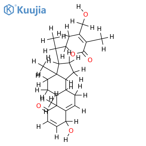 (4beta,22R)-4,27-Dihydroxy-1-oxowitha-2,5,24-trienolide structure