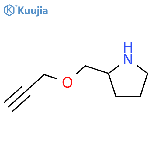 Pyrrolidine, 2-[(2-propynyloxy)methyl]-, (2S)- structure