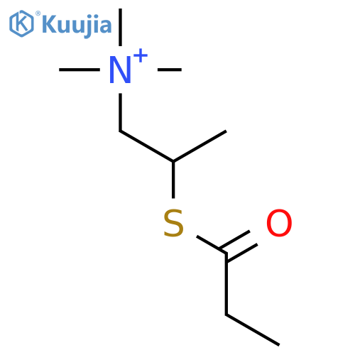 1-Propanaminium, N,N,N-trimethyl-2-[(1-oxopropyl)thio]- structure
