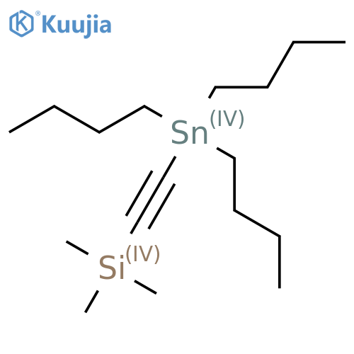 trimethyl(2-tributylstannylethynyl)silane structure