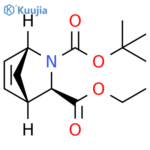 2-Azabicyclo[2.2.1]hept-5-ene-2,3-dicarboxylic acid,2-(1,1-dimethylethyl) 3-ethyl ester, (1R,3R,4S)-rel- structure