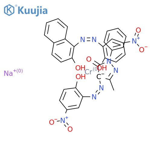 sodium [2,4-dihydro-4-[(2-hydroxy-5-nitrophenyl)azo]-5-methyl-2-phenyl-3H-pyrazol-3-onato(2-)][1-[(2-hydroxy-5-nitrophenyl)azo]-2-naphtholato(2-)]chromate(1-) structure