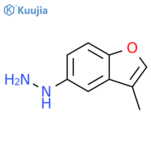 Hydrazine, (3-methyl-5-benzofuranyl)- structure