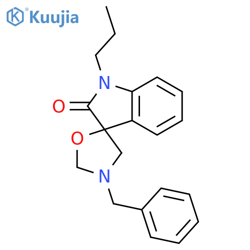 SPIRO[3H-INDOLE-3,5'-OXAZOLIDIN]-2(1H)-ONE, 3'-(PHENYLMETHYL)-1-PROPYL- structure