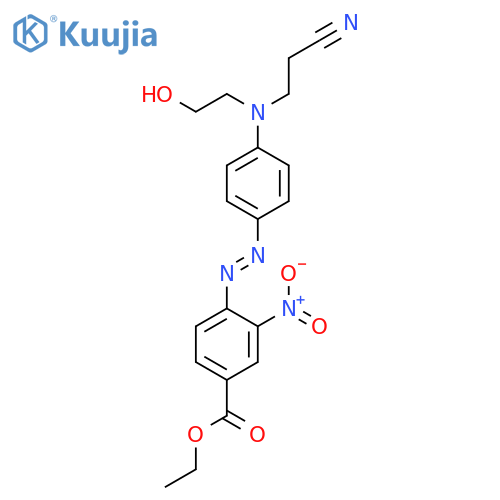 ethyl 4-[[4-[(2-cyanoethyl)(2-hydroxyethyl)amino]phenyl]azo]-3-nitrobenzoate structure