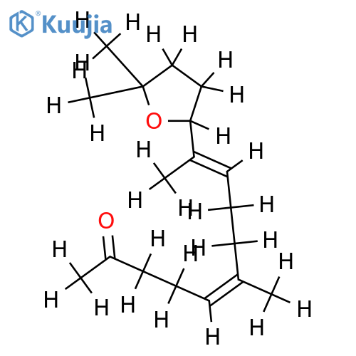 (5E,9E,11xi)-6,10,14-trimethyl-11,14-epoxypentadeca-5,9-dien-2-one structure