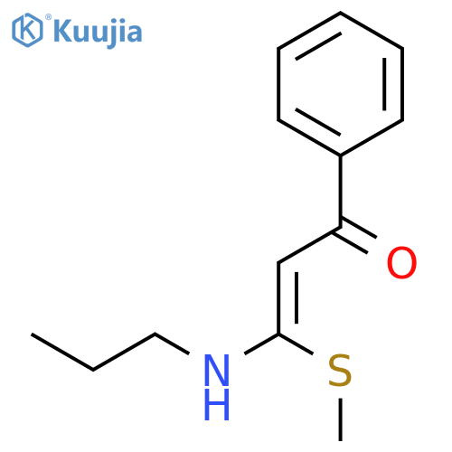 2-Propen-1-one, 3-(methylthio)-1-phenyl-3-(propylamino)- structure