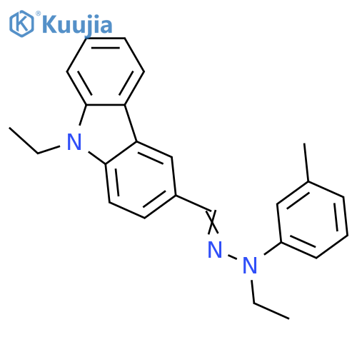 9H-Carbazole-3-carboxaldehyde,9-ethyl-, 2-ethyl-2-(3-methylphenyl)hydrazone structure