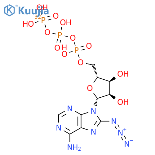 Adenosine 5'-(tetrahydrogen triphosphate-P''-32P), 8-azido- structure