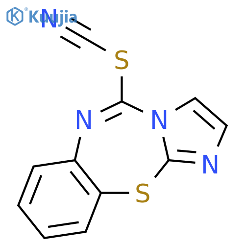 Thiocyanic acid, imidazo[2,1-b][1,3,5]benzothiadiazepin-5-yl ester structure