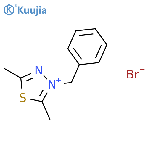 1,3,4-Thiadiazolium, 2,5-dimethyl-3-(phenylmethyl)-, bromide structure
