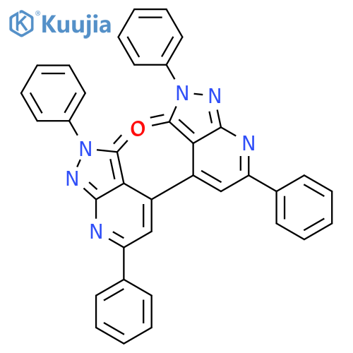 4-(3-oxo-2,6-diphenyl-1H-pyrazolo[3,4-b]pyridin-4-yl)-2,6-diphenyl-1H-pyrazolo[3,4-b]pyridin-3-one structure