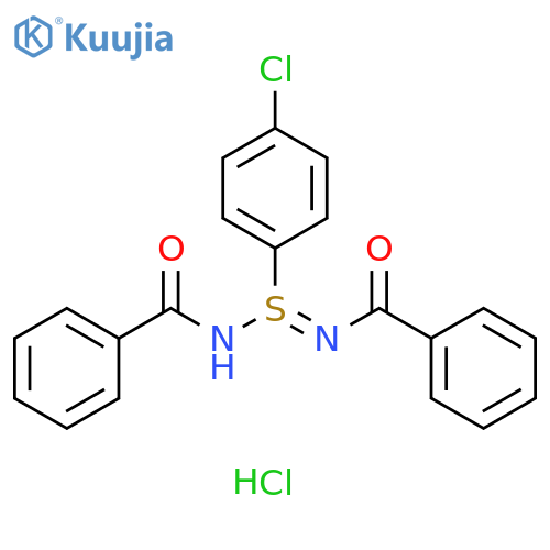 Benzamide, N-[N-benzoyl-S-(4-chlorophenyl)sulfinimidoyl]-, monohydrochloride (9CI) structure