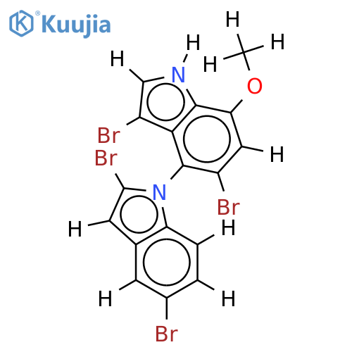 (-)-3,3,'5,5'-tetrabromo-7'-methoxy-3,4'-bi-1H-indole structure