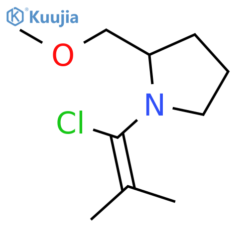 Pyrrolidine, 1-(1-chloro-2-methyl-1-propenyl)-2-(methoxymethyl)-, (2S)- structure