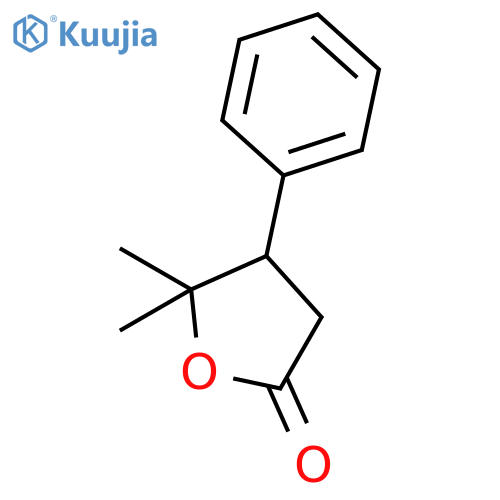 2(3H)-Furanone, dihydro-5,5-dimethyl-4-phenyl-, (-)- structure