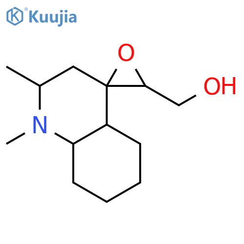 SPIRO[OXIRANE-2,4'(1'H)-QUINOLINE]-3-METHANOL, OCTAHYDRO-1',2'-DIMETHYL- structure