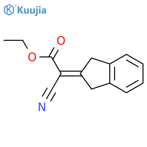 ACETIC ACID, CYANO(1,3-DIHYDRO-2H-INDEN-2-YLIDENE)-, ETHYL ESTER structure