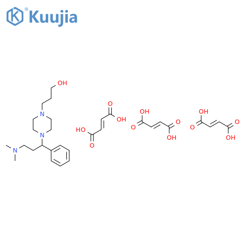 1-Piperazinepropanol, 4-(3-(dimethylamino)-1-phenylpropyl)-, (Z)-2-butenedioate (1:3) structure