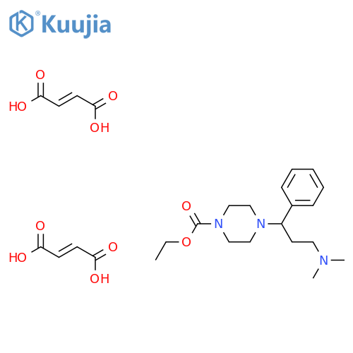 1-Piperazinecarboxylic acid, 4-(3-(dimethylamino)-1-phenylpropyl)-, ethyl ester, (Z)-2-butenedioate (1:2) structure