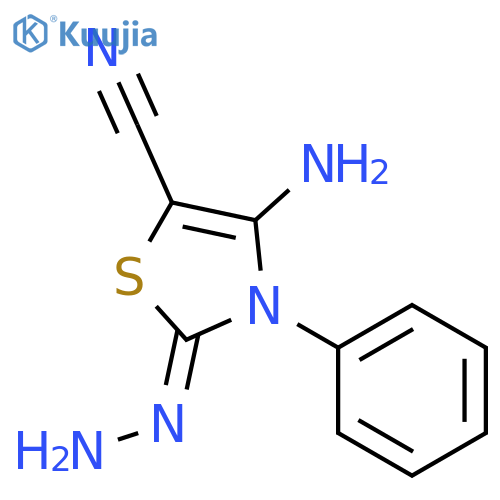 5-Thiazolecarbonitrile, 4-amino-2-hydrazono-2,3-dihydro-3-phenyl- structure
