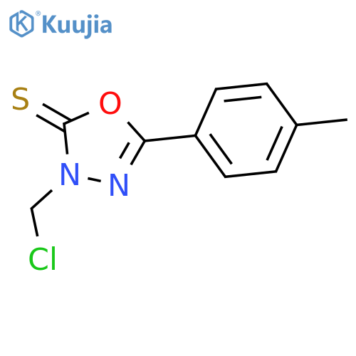 1,3,4-OXADIAZOLE-2(3H)-THIONE, 3-(CHLOROMETHYL)-5-(4-METHYLPHENYL)- structure