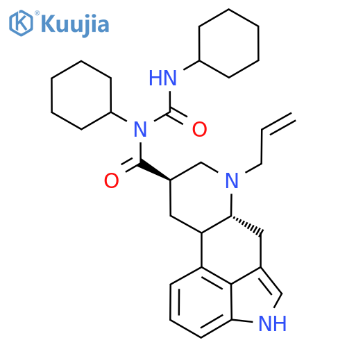 (6Ar,9R)-N-cyclohexyl-N-(cyclohexylcarbamoyl)-7-prop-2-enyl-6,6a,8,9,10,10a-hexahydro-4H-indolo[4,3-fg]quinoline-9-carboxamide structure
