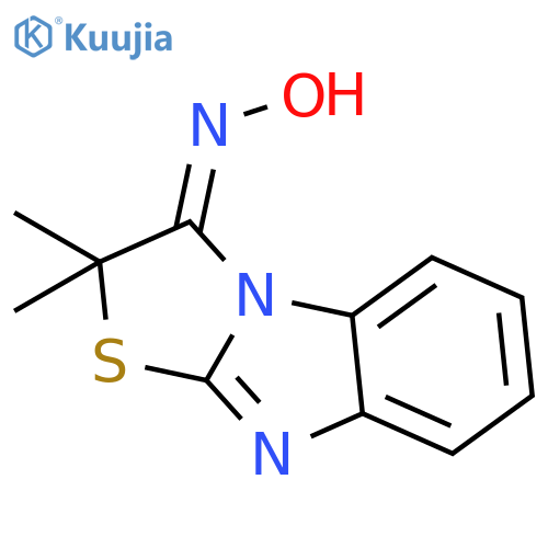 Thiazolo[3,2-a]benzimidazol-3(2H)-one, 2,2-dimethyl-, oxime structure