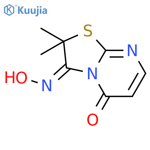 5H-Thiazolo[3,2-a]pyrimidine-3,5(2H)-dione, 2,2-dimethyl-, 3-oxime structure