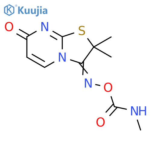 7H-Thiazolo[3,2-a]pyrimidine-3,7(2H)-dione, 2,2-dimethyl-, 3-[O-[(methylamino)carbonyl]oxime] (9CI) structure