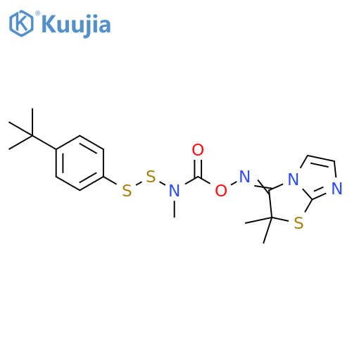 Imidazo[2,1-b]thiazol-3(2H)-one, 2,2-dimethyl-, O-[[[[4-(1,1-dimethylethyl)phenyl]dithio]methylamino]carbonyl]oxime (9CI) structure