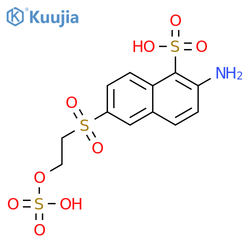 2-Amino-6-(2-(sulfooxy)ethylsulfonyl)naphthalene-1-sulfonic acid structure