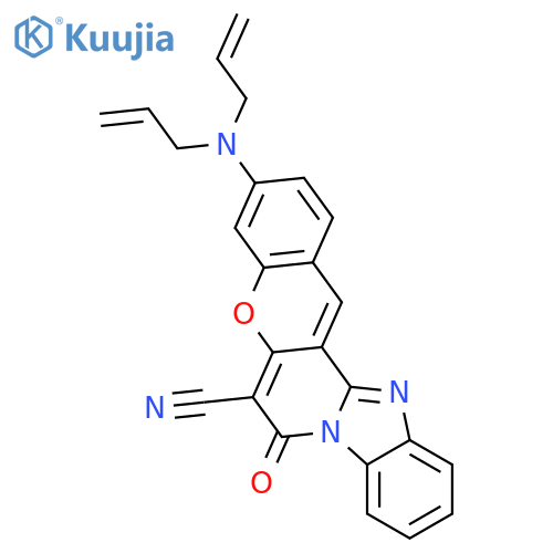 7H-[1]Benzopyrano[3',2':3,4]pyrido[1,2-a]benzimidazole-6-carbonitrile,3-(di-2-propen-1-ylamino)-7-oxo- structure