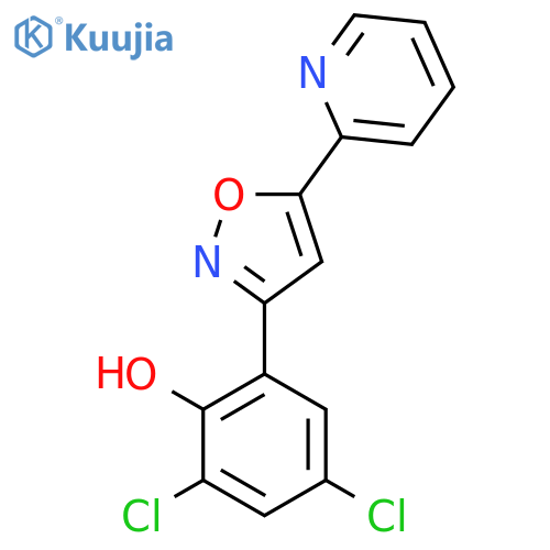 Phenol, 2,4-dichloro-6-[5-(2-pyridinyl)-3-isoxazolyl]- structure