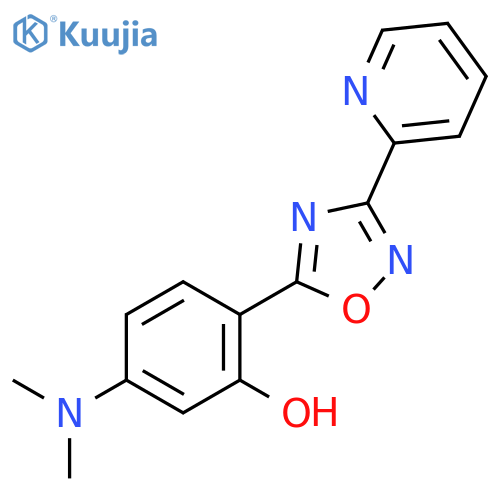 PHENOL, 5-(DIMETHYLAMINO)-2-[3-(2-PYRIDINYL)-1,2,4-OXADIAZOL-5-YL]- structure