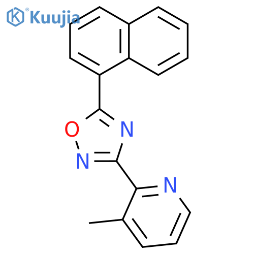 Pyridine, 3-methyl-2-[5-(1-naphthalenyl)-1,2,4-oxadiazol-3-yl]- structure