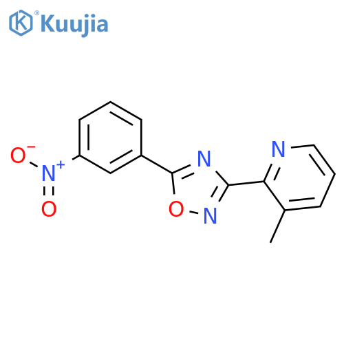 Pyridine, 3-methyl-2-[5-(3-nitrophenyl)-1,2,4-oxadiazol-3-yl]- structure