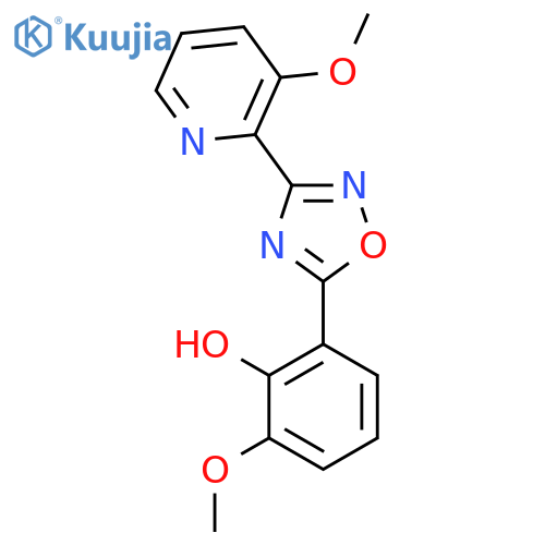 PHENOL, 2-METHOXY-6-[3-(3-METHOXY-2-PYRIDINYL)-1,2,4-OXADIAZOL-5-YL]- structure